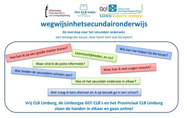 Info van het CLB over studiekeuze secundair onderwijs